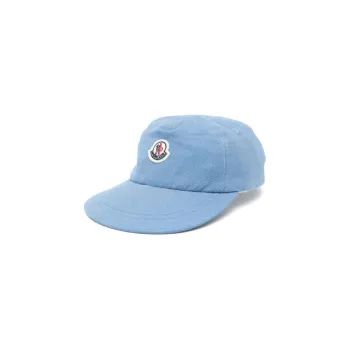 Moncler Logo Patch Denim Baseball Cap