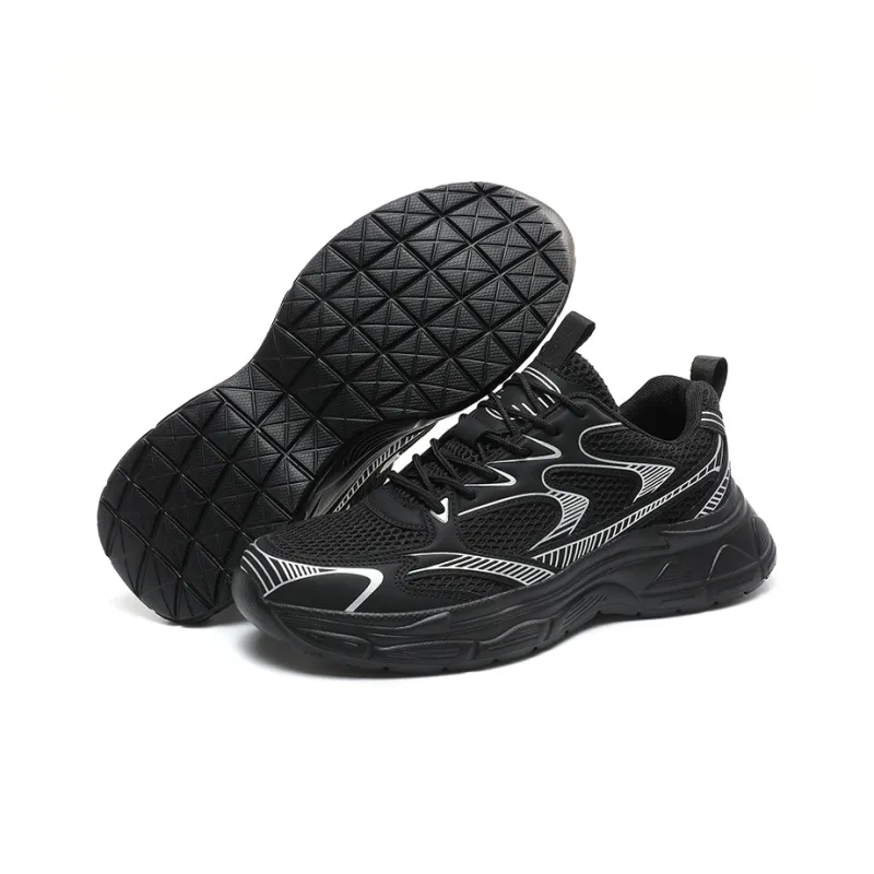 Black tailed Deer Shock Absorbers Slip Resistant, Abrasion Resistant, Lightweight Low Top Chunky Sneakers Men's-2