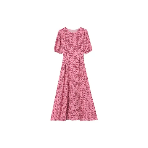 COVT Short-Sleeved Dresses Women's All Over Print Pink