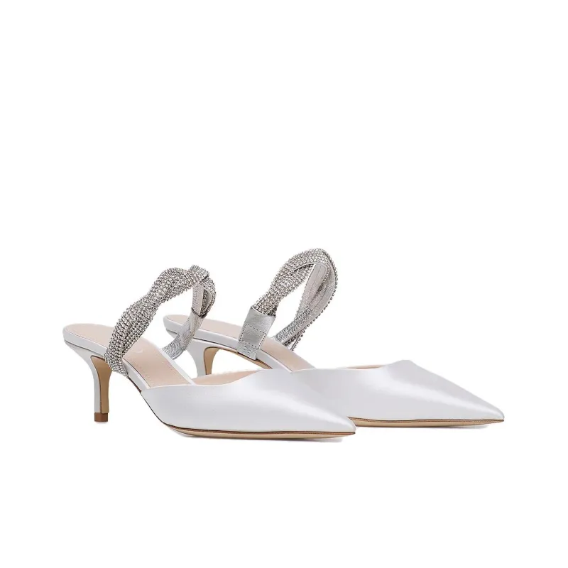 Rodo Wrap-toe Slippers Women's White-3