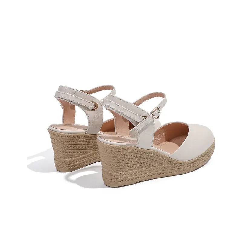 Mulinsen Strap Sandals 7cm Women's Beige-2