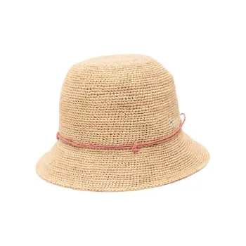 HELEN KAMINSKI Nylon Elastane Raffia Bucket Hats Women's Brown