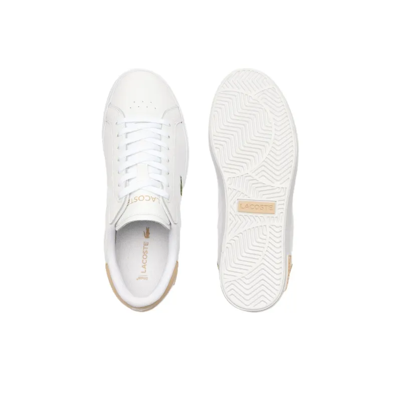 LACOSTE Powercourt Low Top Skateboard Shoes Women's White-4