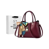 Maroon (with Bead Silk Scarf)+Shopping Bag