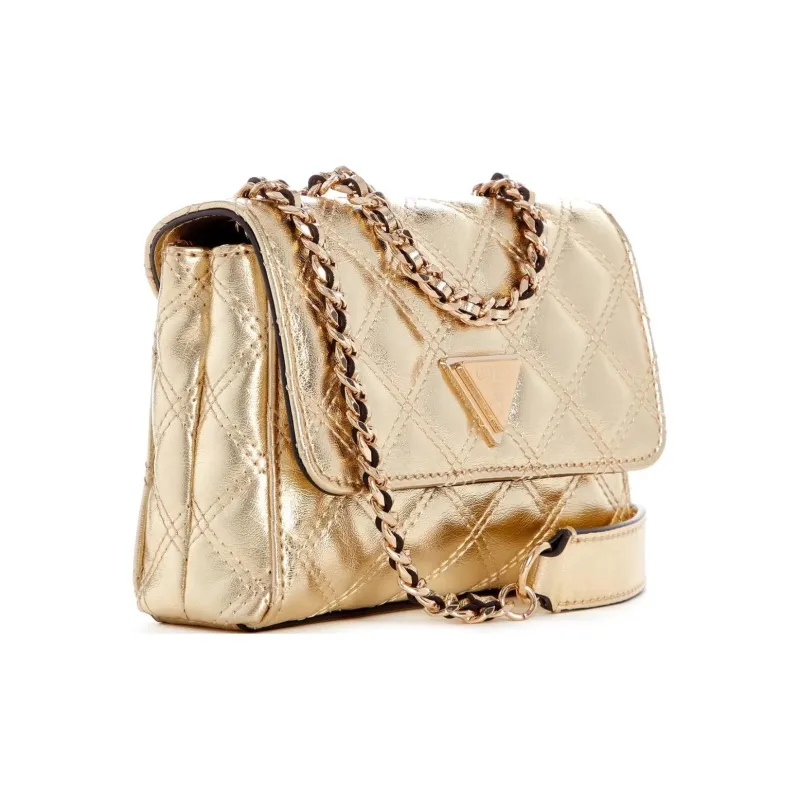 GUESS Faux Leather Crossbody Bag Mini Women's Gold-1