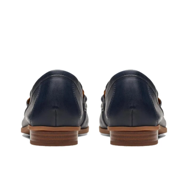 Clarks Sarafyna Iris Loafers 2cm Women's Marine Blue-3