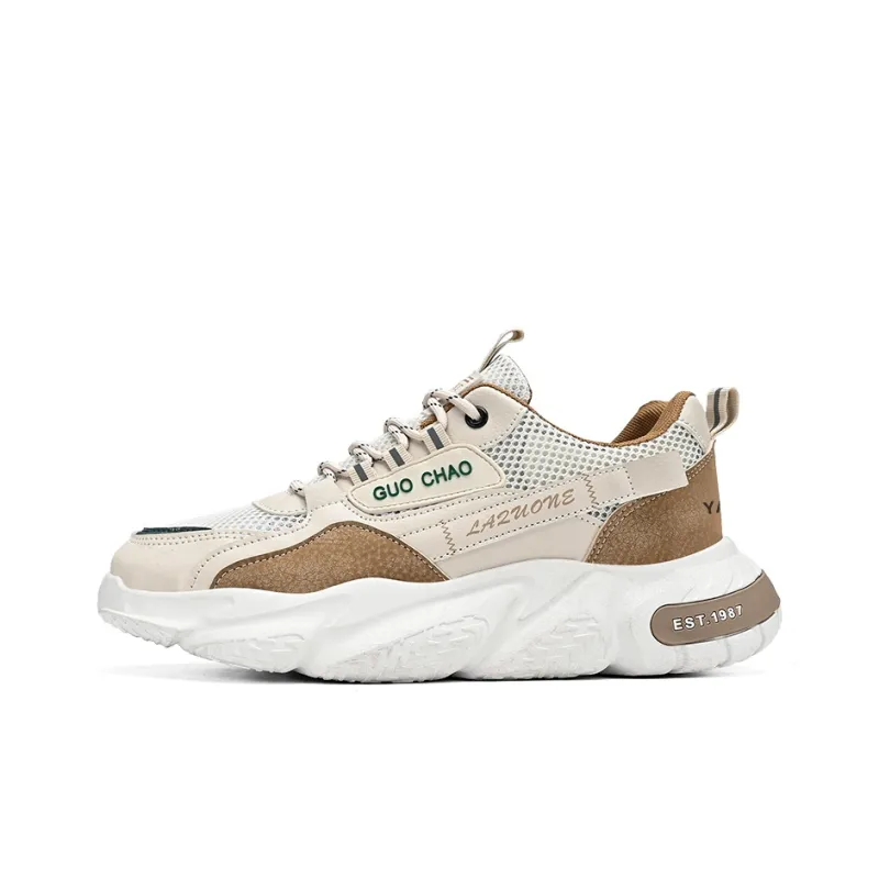Yalu Abrasion Resistant Breathable Low Top Chunky Sneakers Men's-6