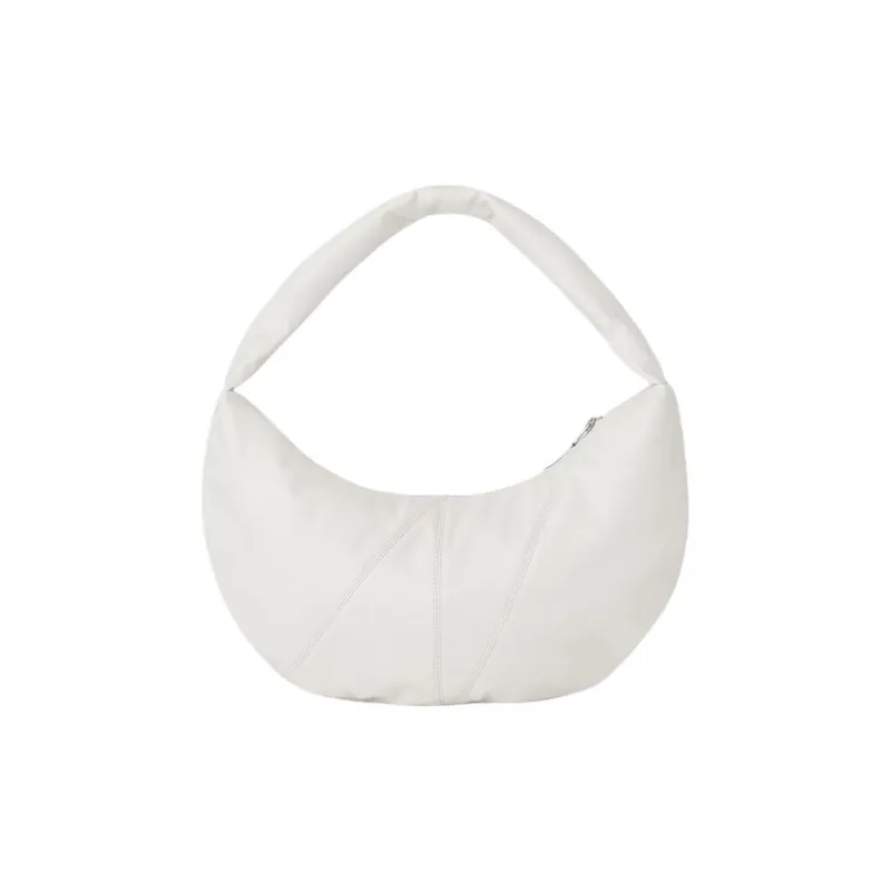 NIEEH Vegan Leather One Shoulder Handbag Women's Cream-0