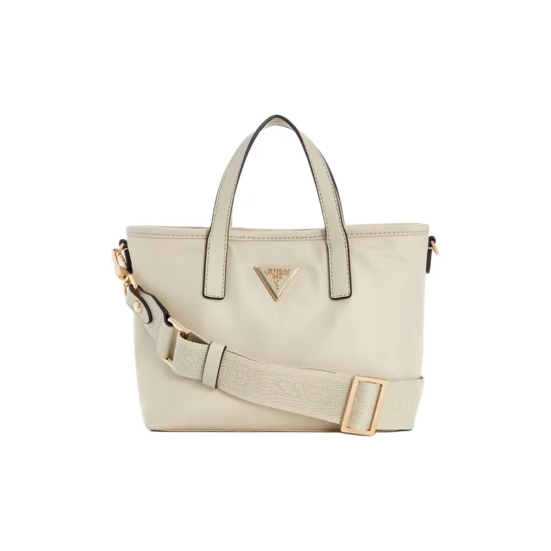 GUESS Nylon Tote Bag Shopping Bag Shoulder Bag Crossbody Bag Handbag Mini Women's Beige-0