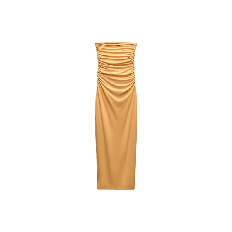 ZARA Sleeveless Dress Women's Orange Red-1