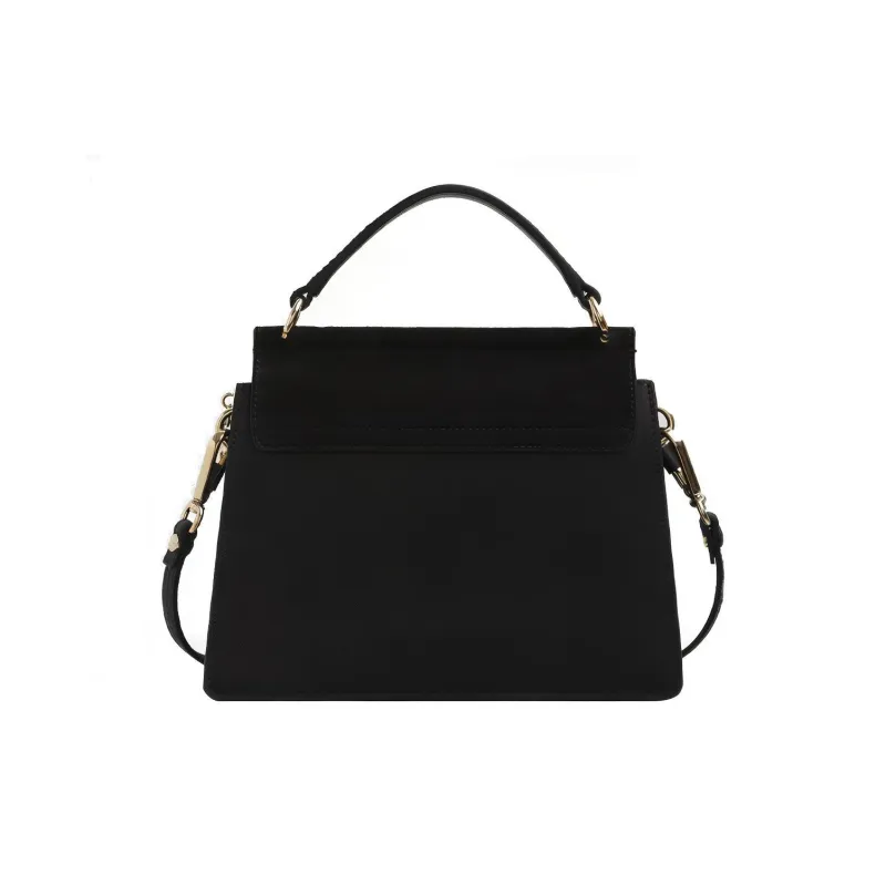 Chloe Faye Calfskin Shoulder Bag, Crossbody Bag, Handbag Trumpets Women's Black-1