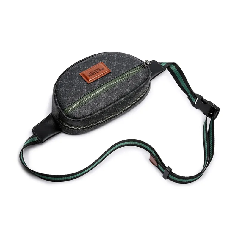 FAIRWHALE PVC Crossbody Bags Fanny Pack Regular Unisex Lead Coffee/Coffee-5