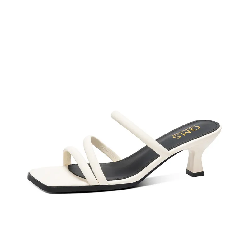 OMS Slide Slippers Women's Black/Ecru-5