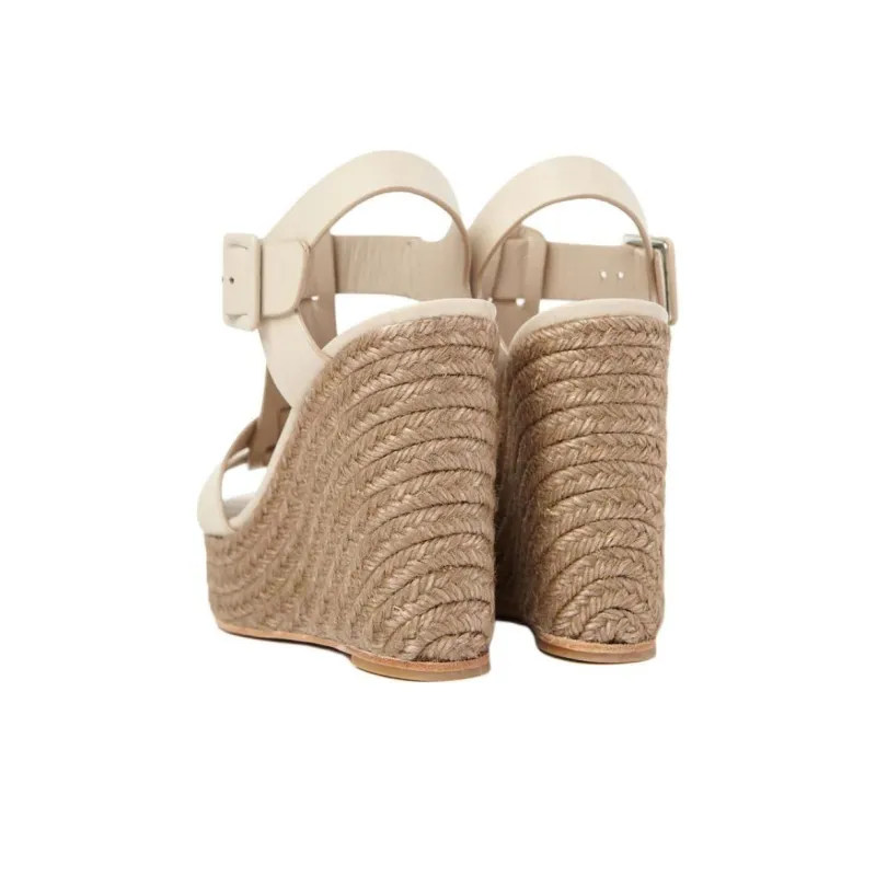 Paloma Barceló Alison Strap Sandals 12cm Women's Linen-3