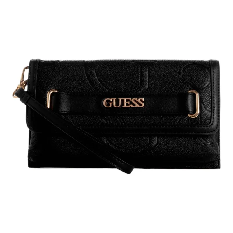 GUESS Faux Leather Clutch Women's Black-0