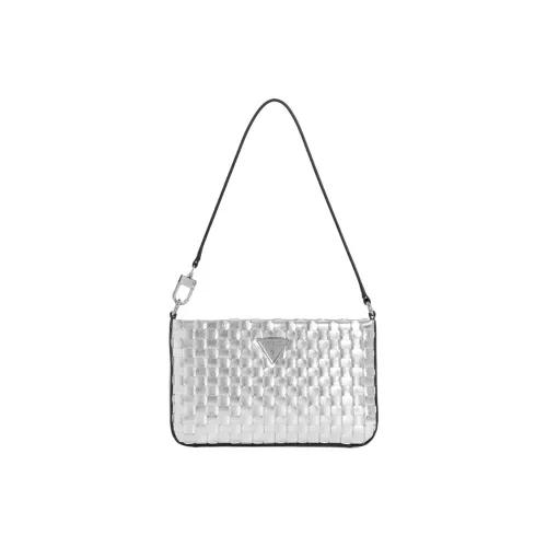 guess Noelle Imitation Leather Shoulder Bag Women's Silver