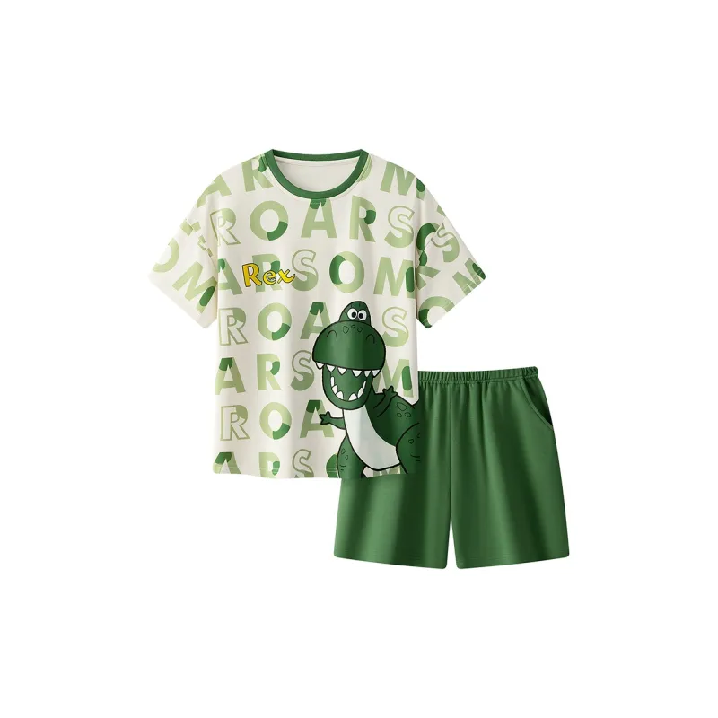 Disney Pajama Set Men's Green All Over Print-0