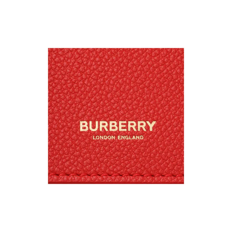 Burberry Title Cow Leather Messenger Bag Shoulder Bag Crossbody Bag Mini Women's Red-8