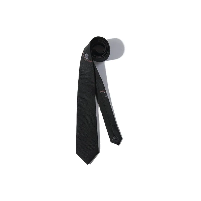 GIEVES CHARLES Mulberry Silk Ties Men's Black-2