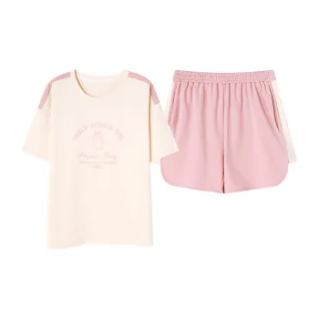 CAIHENGTONG Pajama Set Women's Cream Apricot