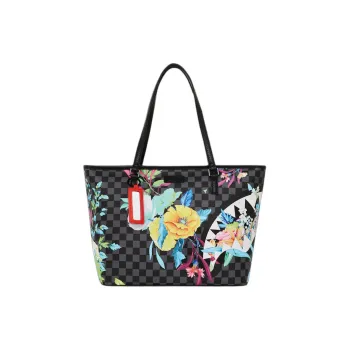SPRAYGROUND Artificial Leather Tote Bag Shopping Bag Shoulder Bag Handbag Unisex Black & Green