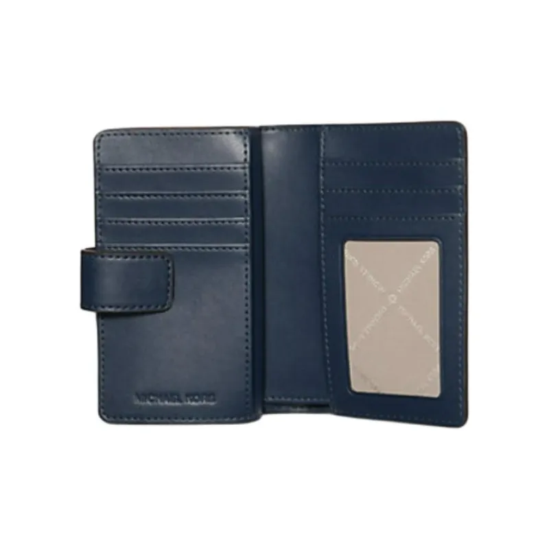 MICHAEL KORS Jet Set Travel Canvas Wallet Medium Size Women's Marine Blue-2