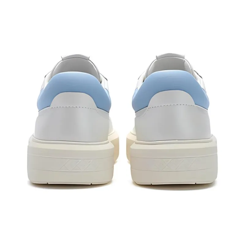 FILA Anti Slip Wear Resistant Low Top Skateboard Shoes Women's White Blue-3