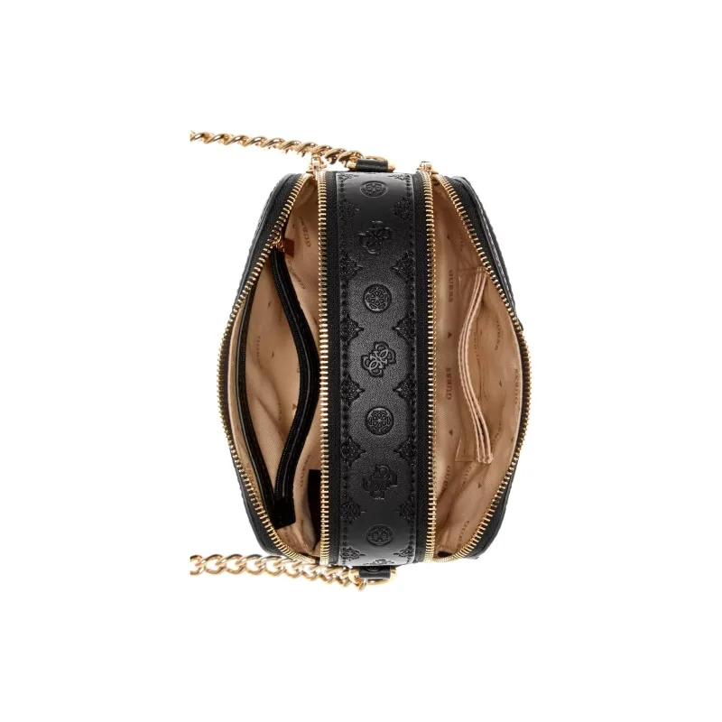 GUESS Faux Leather Camera Bag Shoulder Bag Crossbody Bag Women's Black-3