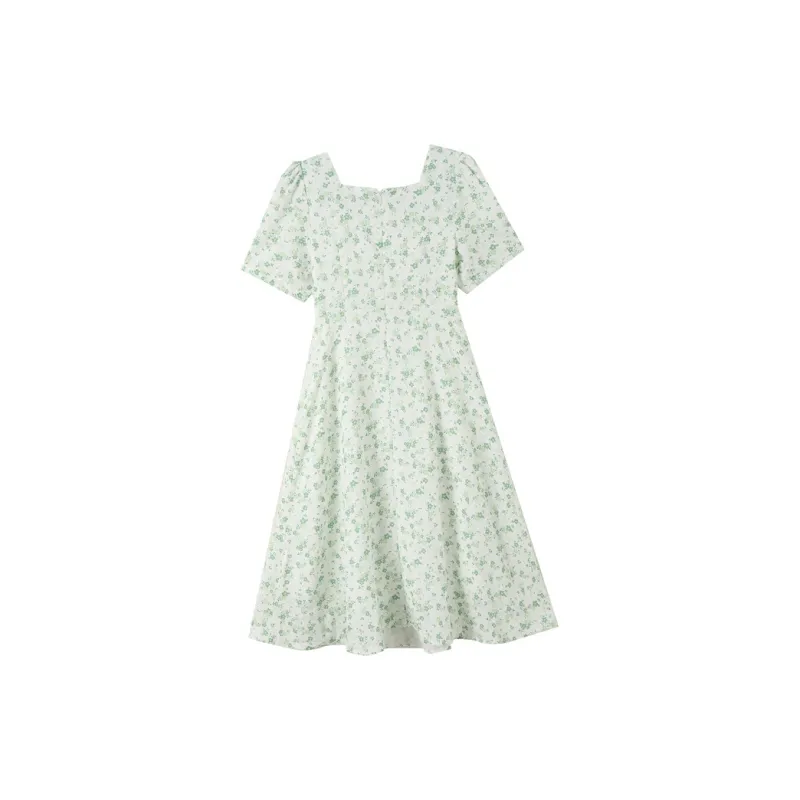 MRR&CO. Short Sleeved Dress Women's Green-1