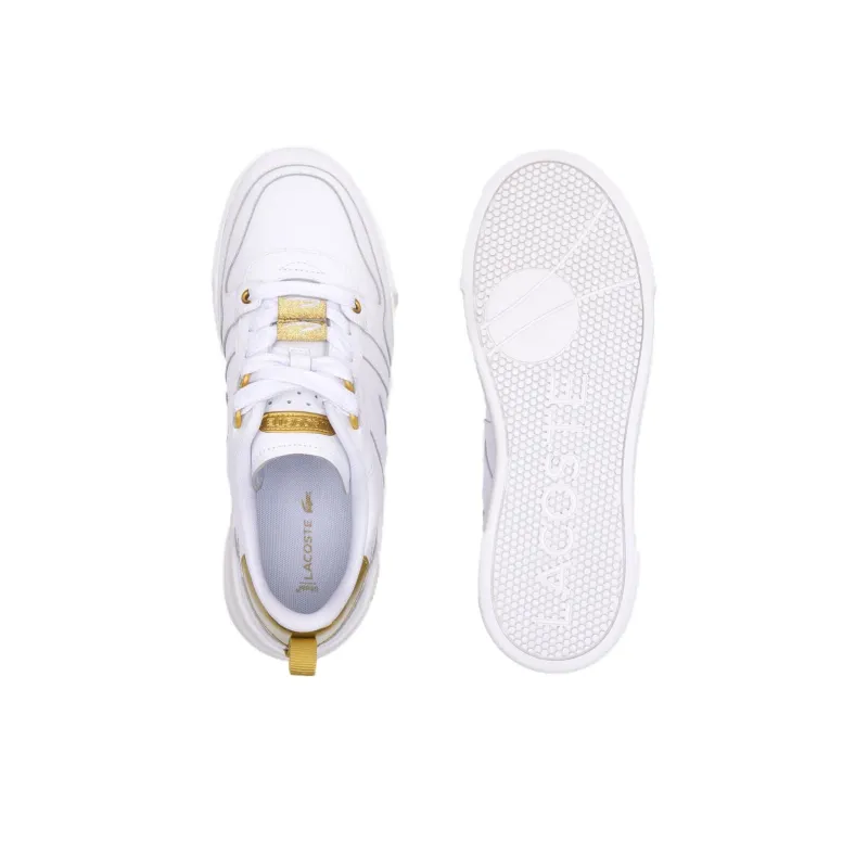 LACOSTE L002 Low Top Skateboard Shoes Women's White-5