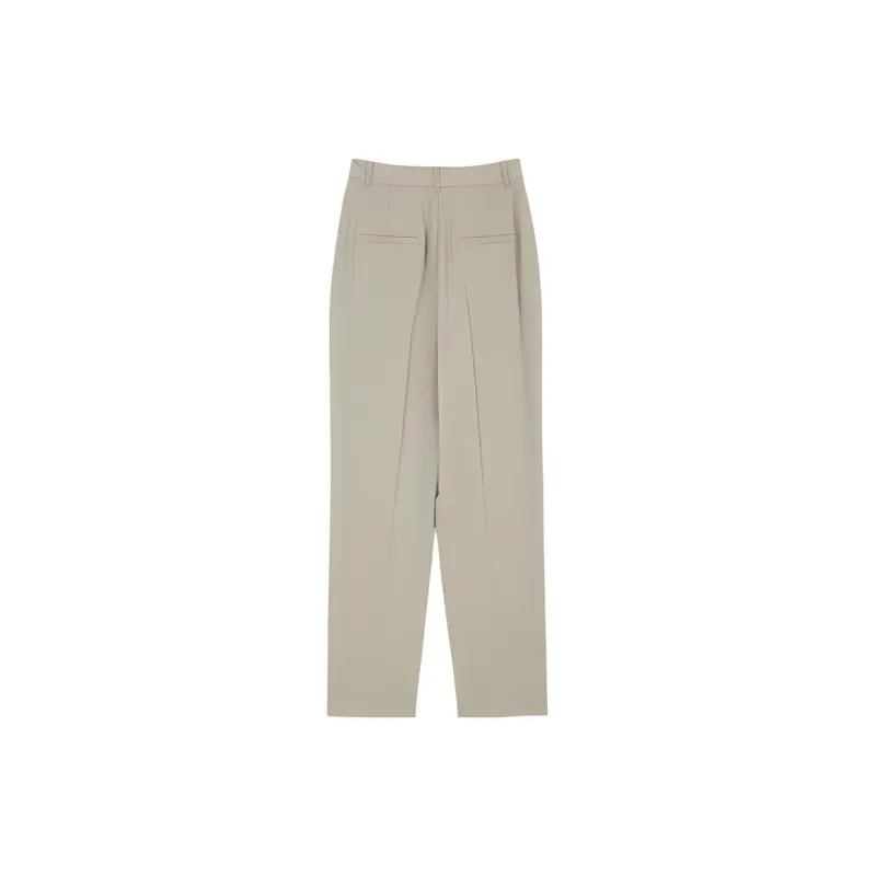 Yiner SS24 Casual Pants Women's Light Silver Gray-1