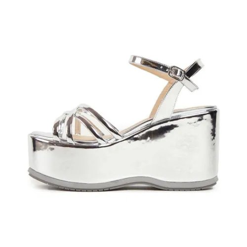 Paloma Barceló Strap Sandals 8.5cm Women's Silver