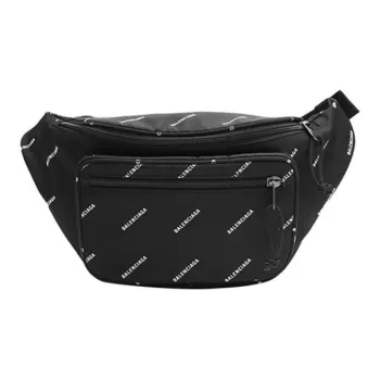Balenciaga Fabric Crossbody Bag, Fanny Pack Unisex Black