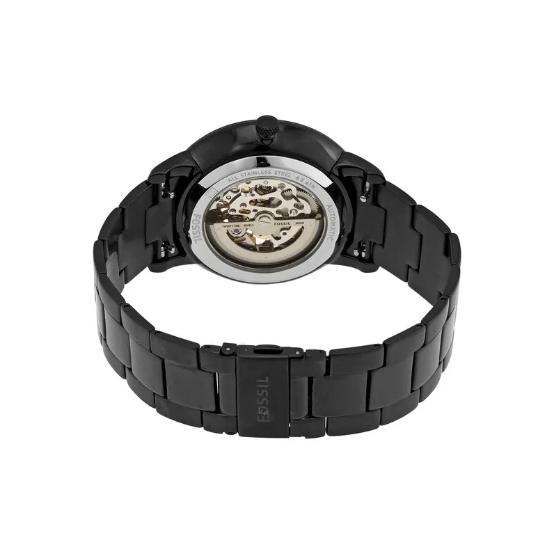 FOSSIL Wrist Watch Automatic Mechanical Movement Stainless Steel Strap 44mm Black Dial Men's Watches-2