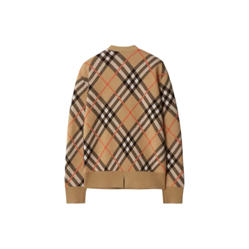 Burberry Checked Crewneck Jumper-1