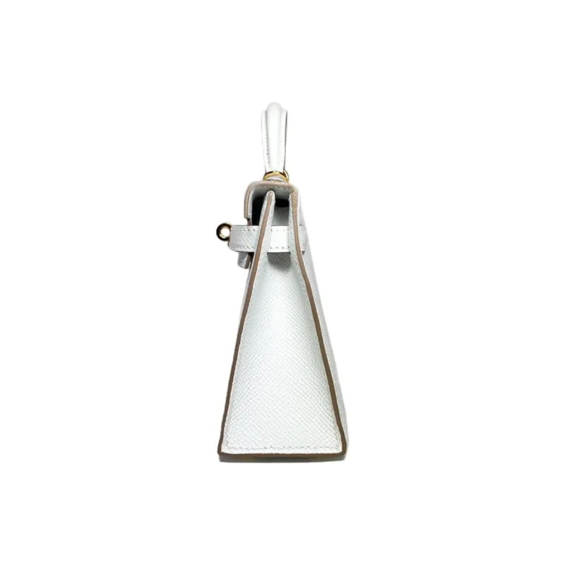 HERMES Mini Kelly Generation 1 Epsom Leather Kelly Bag Handbags Women's M4 Gris Pale Cream Gray-5