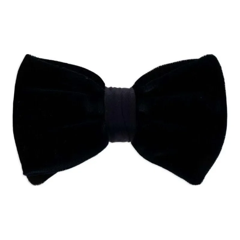 GIORGIO ARMANI Hook-fastening Velvet Bow Tie-0