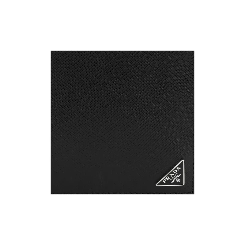 PRADA Leather Wallet Men's Black-8