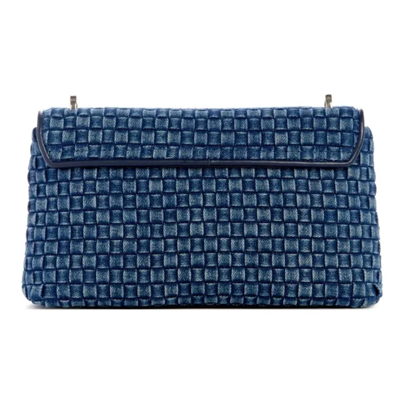 GUESS Denim Artificial Leather Shoulder Bag Crossbody Bag Unisex Blue-2