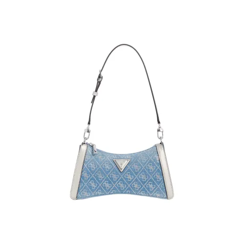 GUESS Faux Leather Handbag, Shoulder Bag Regular Women's Blue