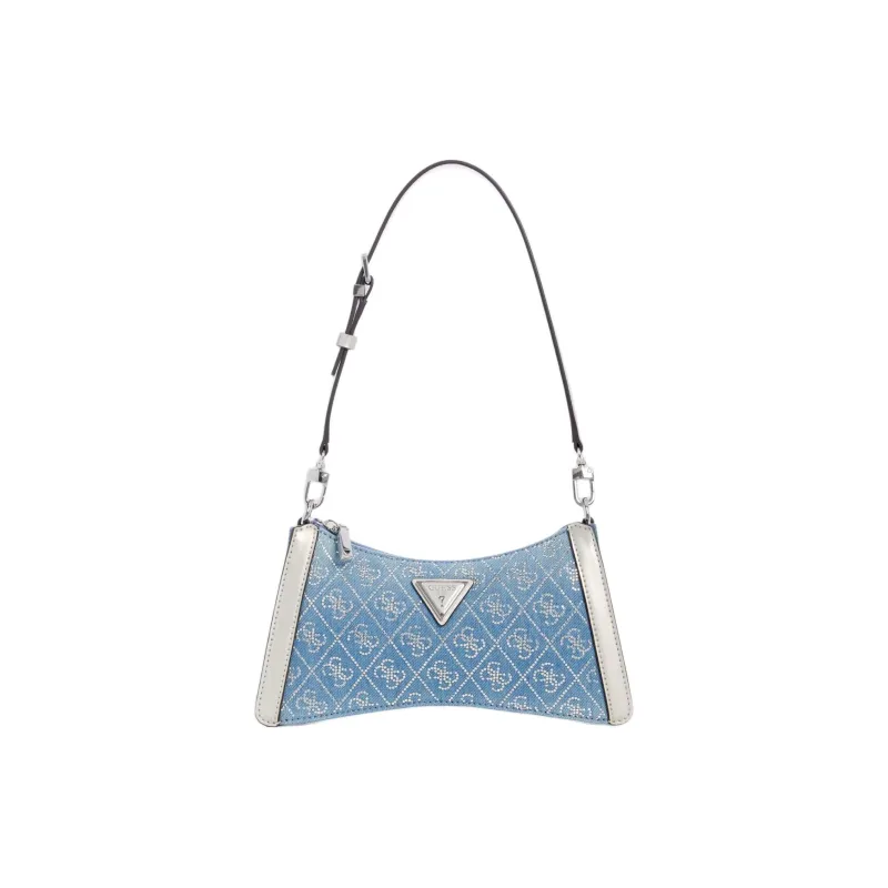 GUESS Faux Leather Handbag, Shoulder Bag Regular Women's Blue-0