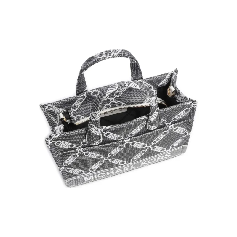 MICHAEL KORS Gigi Fabric Tote Bag, Shopping Bag, Shoulder Bag, Crossbody Bag, Handbag Trumpets Women's Black-5