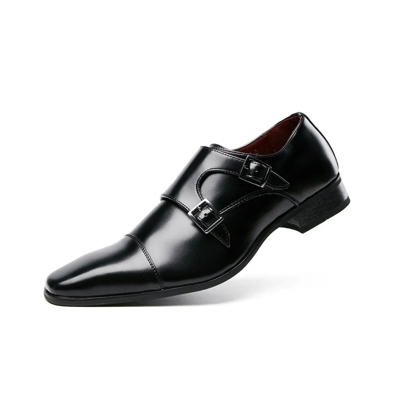 Bellum Han Dress Shoes Men Low Top Black, Brown-1