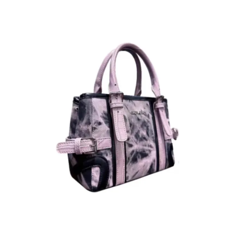 CULTIVATOR Cotton Handbag Shoulder Bag Crossbody Bag Small Size Women's Blue Gray/Dirty Pink/Black Gray-6