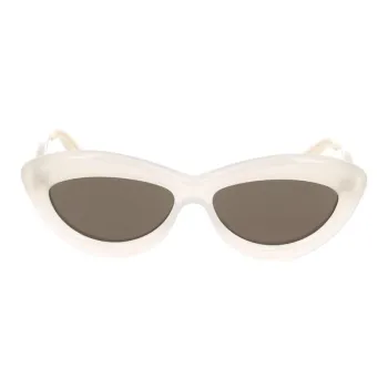LOEWE Acetate Irregular Shape Sunglasses Unisex Beige
