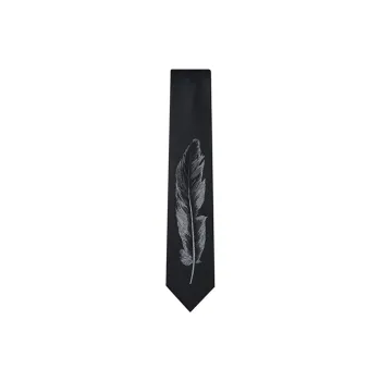 GIEVES CHARLES Mulberry Silk Ties Men's Black
