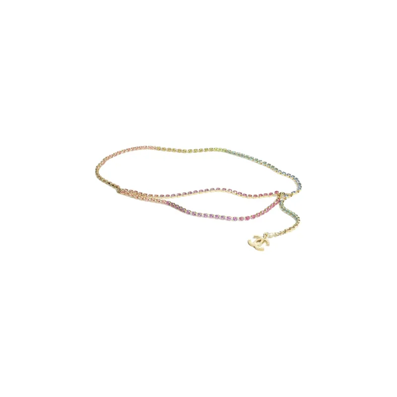 CHANEL Multicolor Design Metal Waist Chains Women's Gold-0