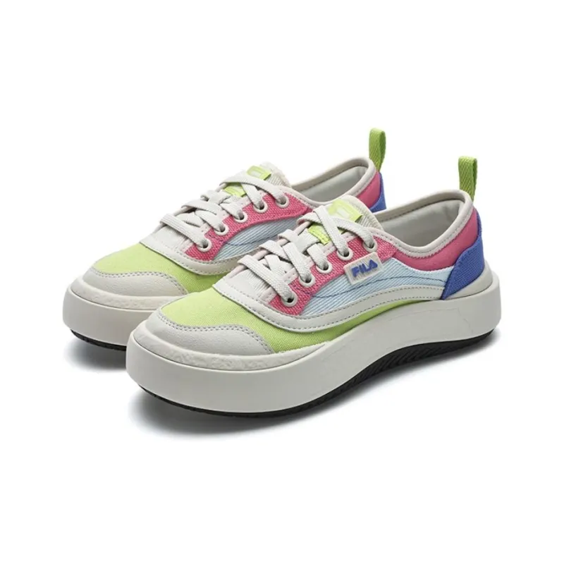 FILA JELLYFISH Shoes Height Increasing Low Top Canvas Shoes Women's Green Blue-1