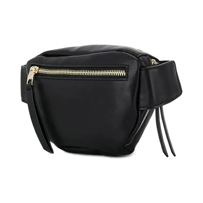 VERSACE JEANS COUTURE Leather Crossbody Bag, Fanny Pack Unisex Black-1