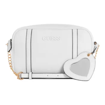 GUESS Faux Leather Camera Bags Crossbody Bag Shoulder Bag Women's White